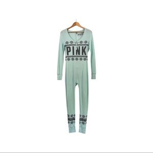 PINK Victoria’s Secret Long Jane Thermal Onsie